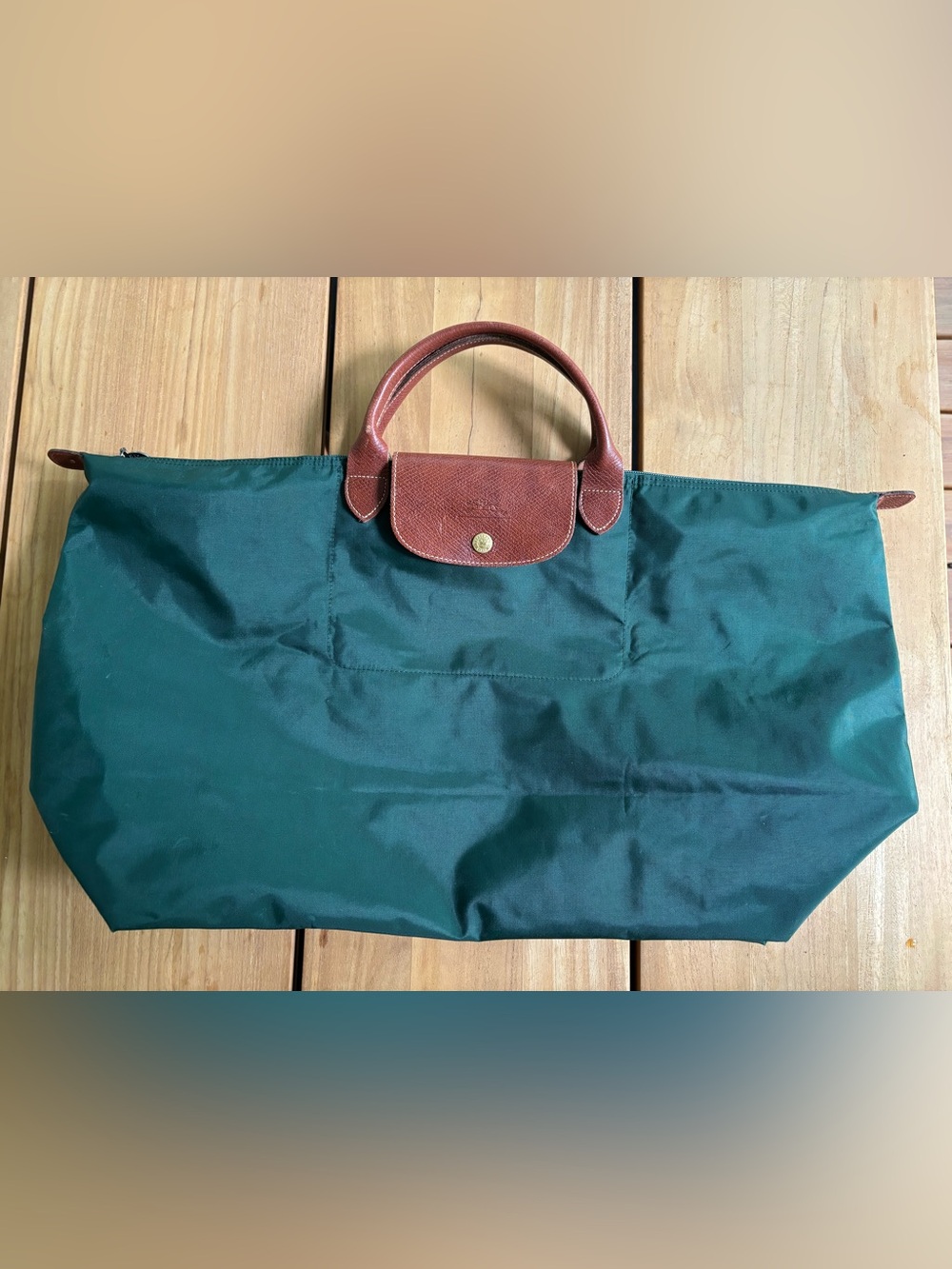 LONGCHAMP Large Le Pliage Original Travel Bag Green - Picture 2 of 12